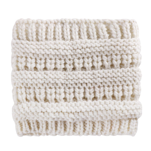 Women Headwrap Ponytail Beanies Hat - Winter Warm Ear Warmer Head Wrap