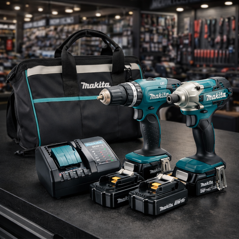 ORYGINALNY ZESTAW MAKITA – WIERTARKO-WKRĘTARKA AKUMULATOROWA 40V + WKRĘTARKA UDAROWA + ŁADOWARKA I TORBA TRANSPORTOWA | SUPER ZNIŻKA 80%