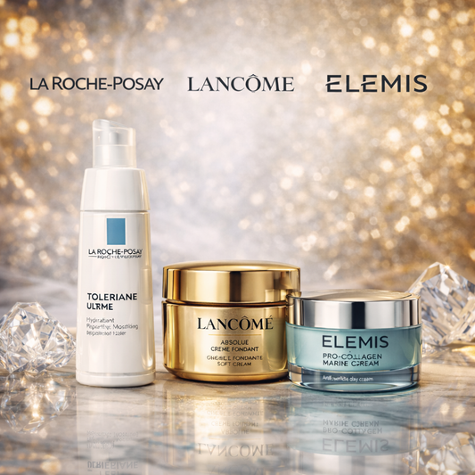 PAKIET PREMIUM DO PIELĘGNACJI TWARZY – LA ROCHE-POSAY TOLERIANE ULTRA + LANCÔME ABSOLUE + ELEMIS PRO-COLLAGEN