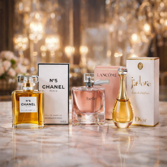 KOLEKCJA PREMIUM DAMSKA – CHANEL Nº5 · LA VIE EST BELLE LANCÔME · J’ADORE DIOR (KUP 1, ODBIERZ 3)