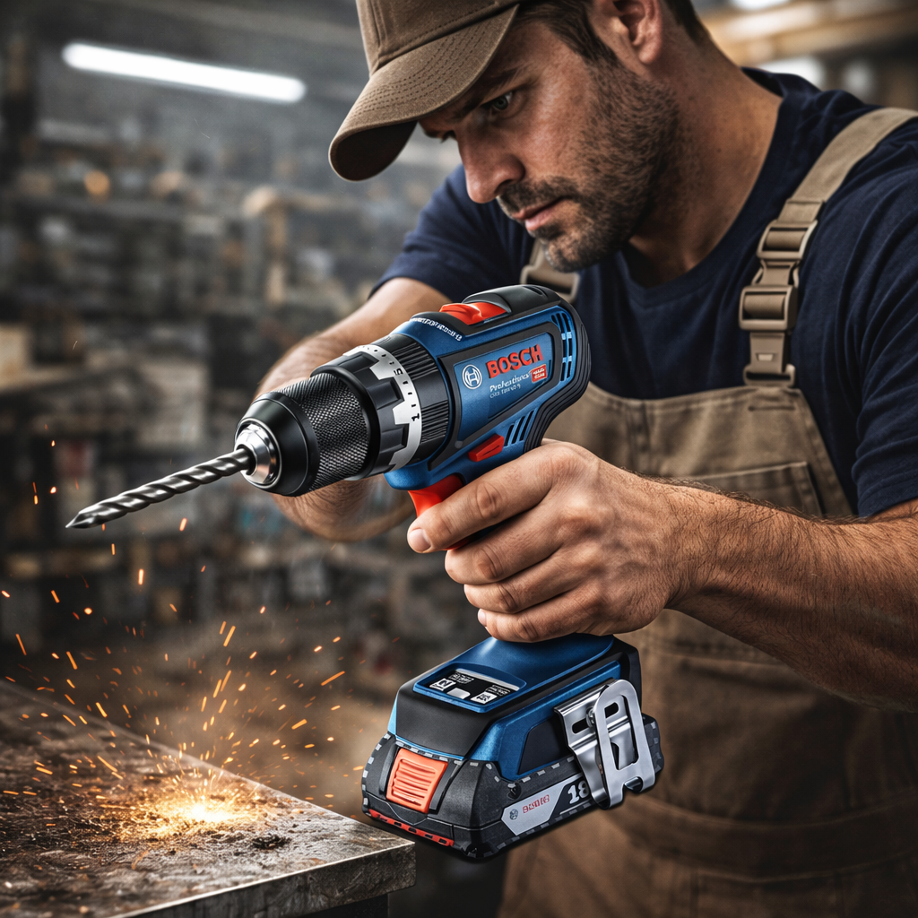 ORYGINALNY ZESTAW BOSCH 18V: WIERTARKO-WKRĘTARKA + SZLIFIERKA KĄTOWA + AKUMULATOR 18V + SZYBKA ŁADOWARKA + ORYGINALNA TORBA BOSCH GRATIS.